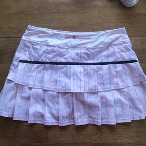 Lululemon Pace Pleated Tennis Skirt in Baby Pink, 10Tall, EUC